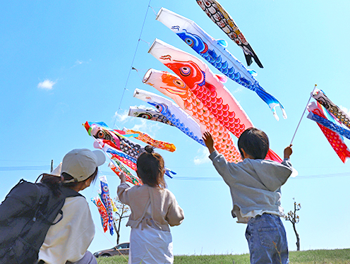 竜王西小学校 そばの善光寺川  川岸  撮影者：竜王町広報担当 2023年4月9日撮影