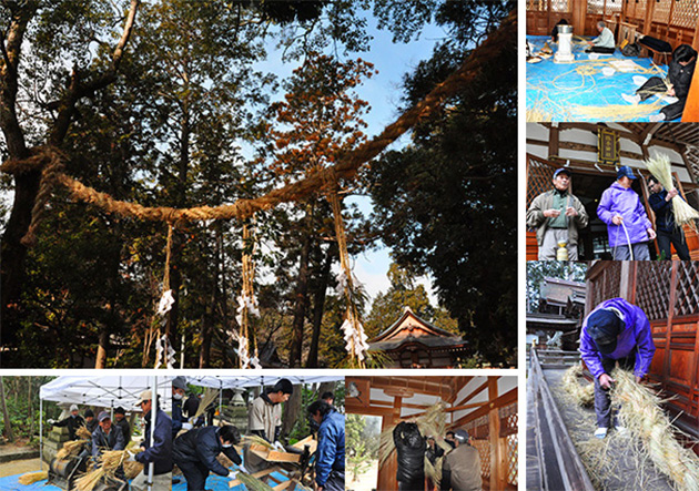 勝手神社(岡屋)の「勧請縄縫い」